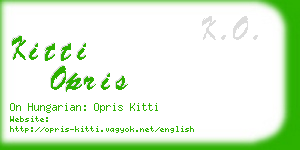 kitti opris business card